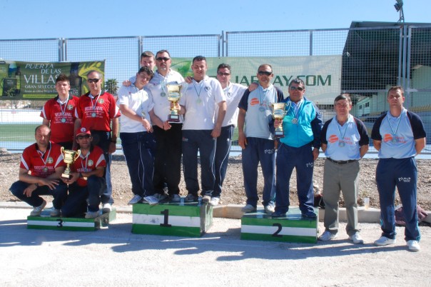 Podium masculino campeonatos andalucia bolo andaluz equipos 2014